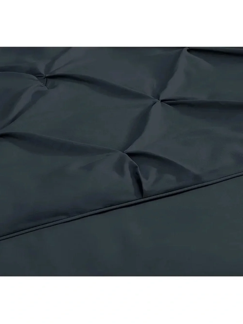 Plush Pintuck king 3 piece Comforter Set - Dark Charcoal
